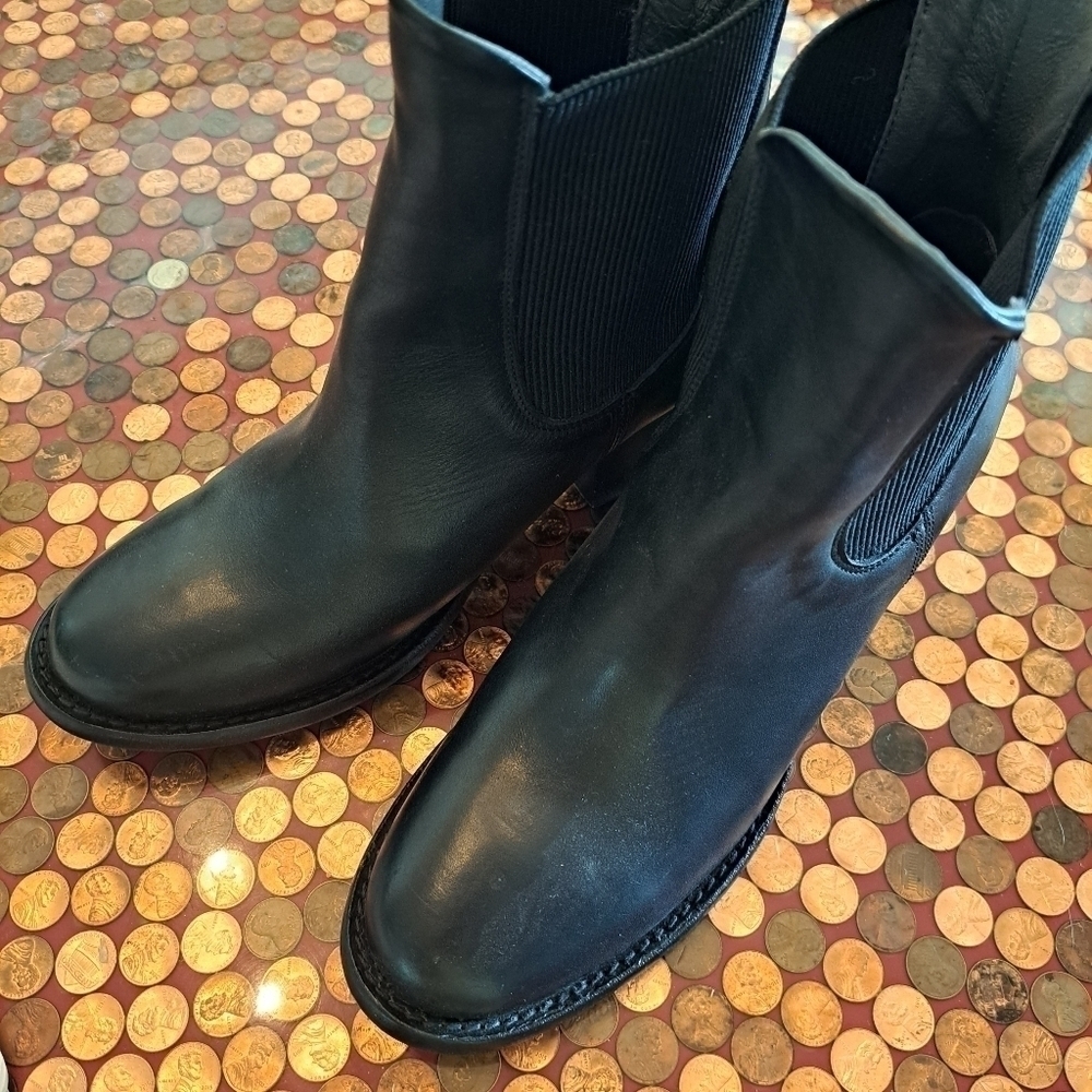 Mark nason clover Chelsea black pull on boots 10 Cuban heel - Picture 2 of 6